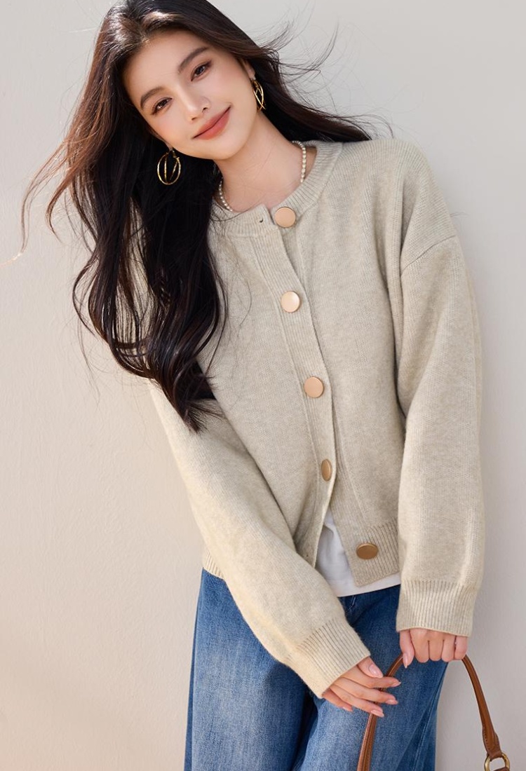 Autumn and winter lazy cardigan knitted tops