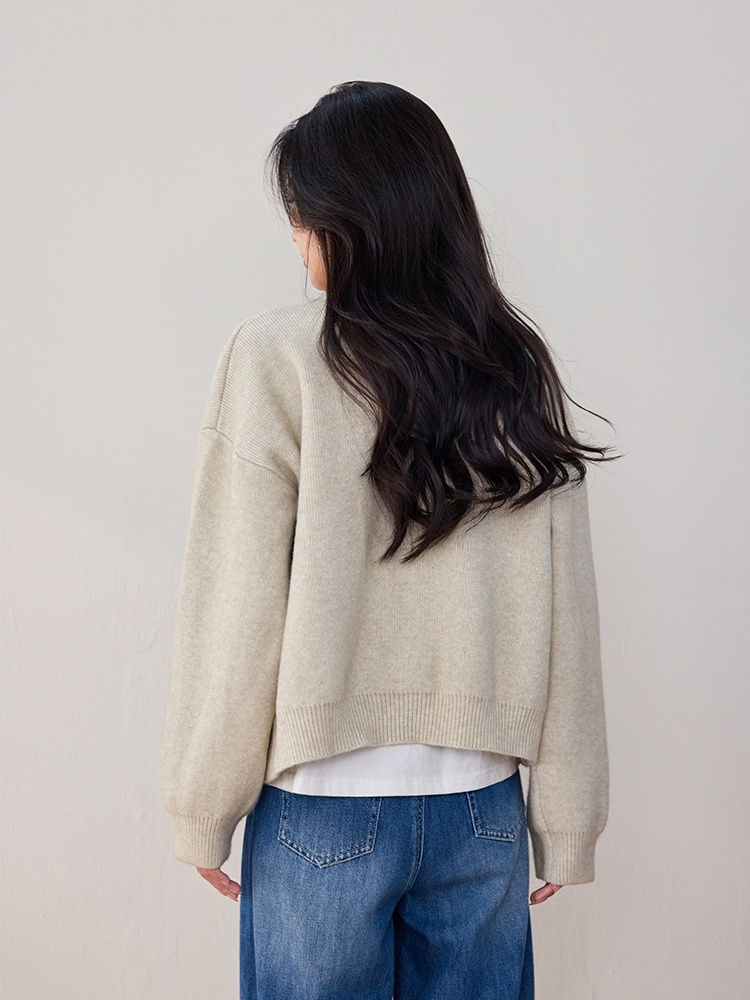 Autumn and winter lazy cardigan knitted tops