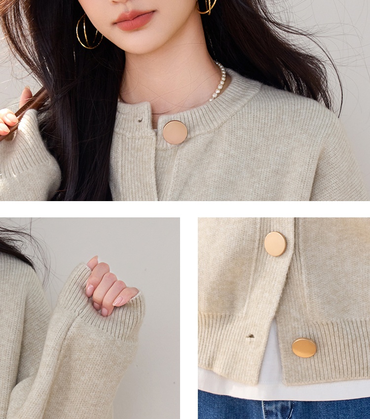 Autumn and winter lazy cardigan knitted tops