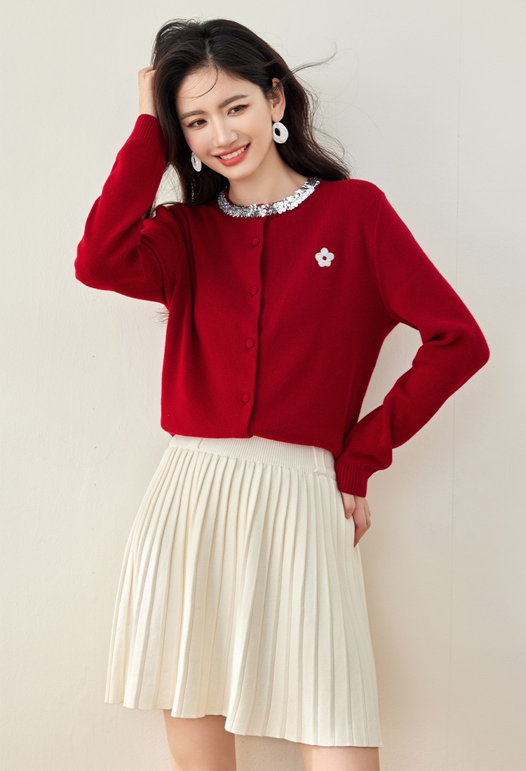 Slim all-match skirt knitted autumn and winter short skirt