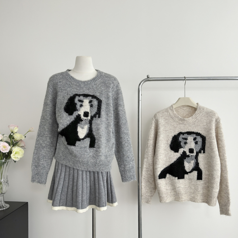 Korean style autumn fashion puppy all-match sweater