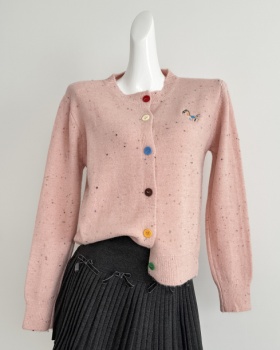 Colors buckle pony tops Korean style all-match coat