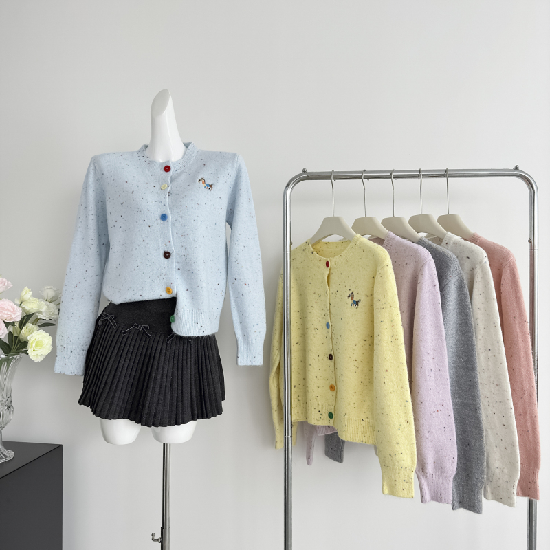 Colors buckle pony tops Korean style all-match coat