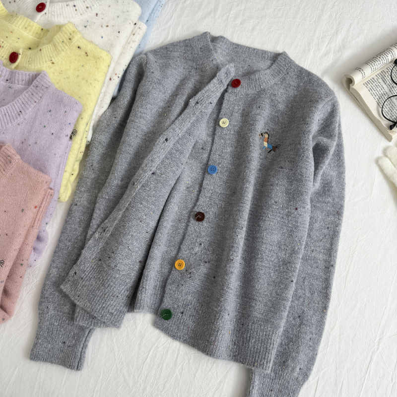 Colors buckle pony tops Korean style all-match coat