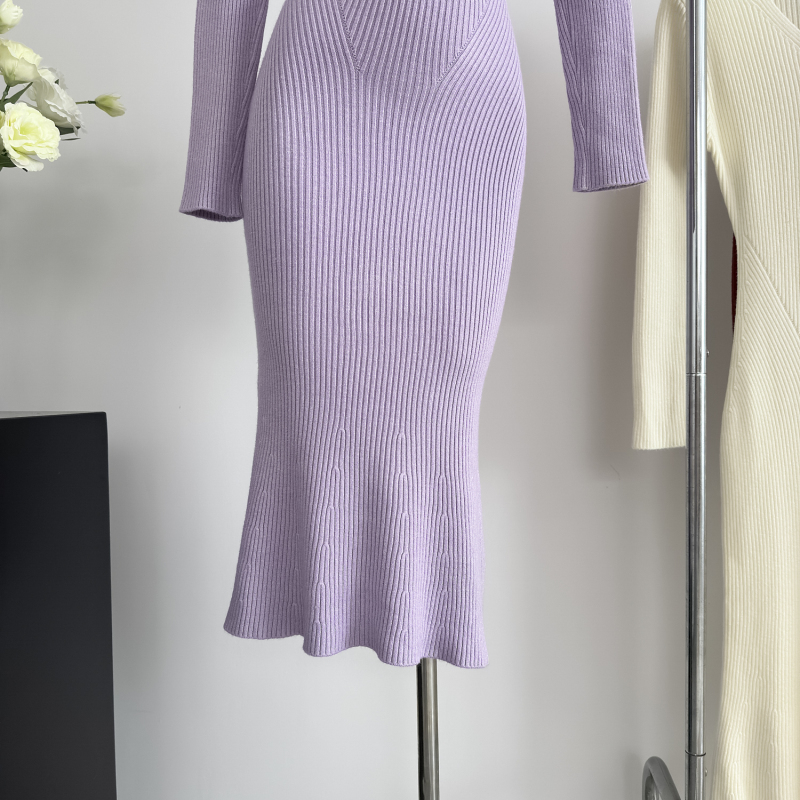 Autumn and winter sweater dress slim dress for women