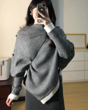 Irregular sweater autumn and winter cloak for women