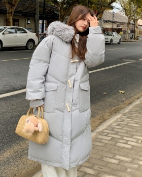 Korean style winter coat thick long cotton coat for women