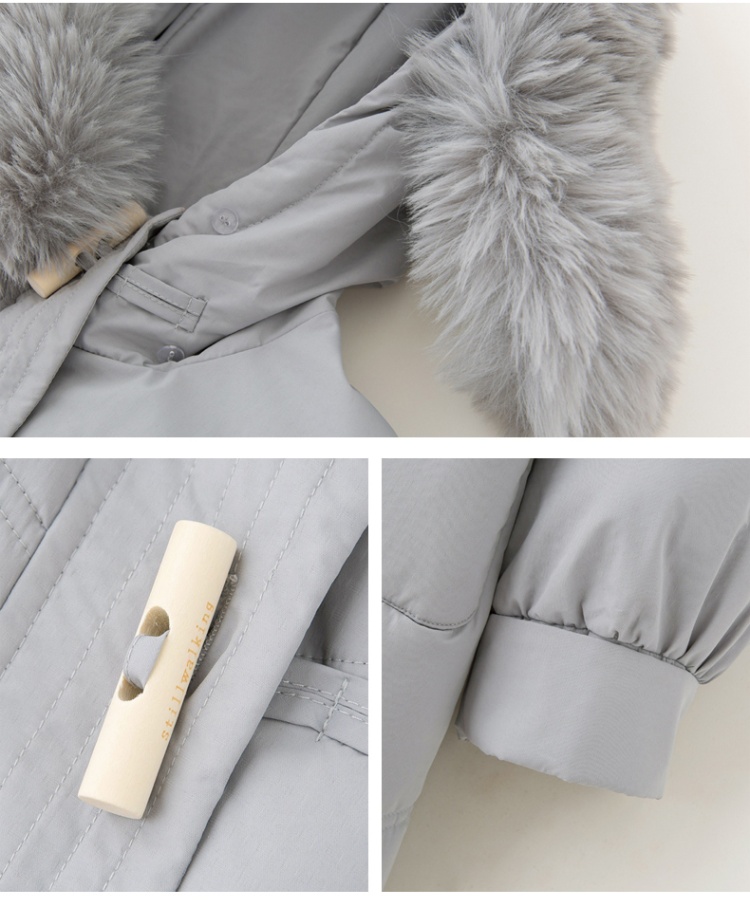 Korean style winter coat thick long cotton coat for women