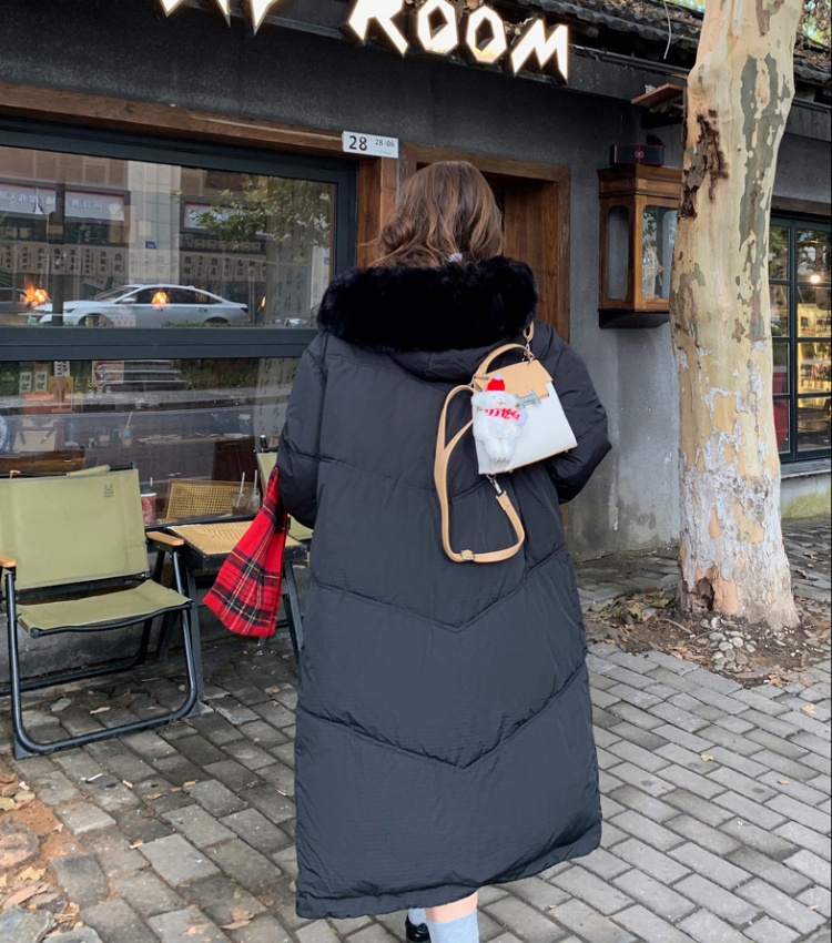 Korean style winter coat thick long cotton coat for women