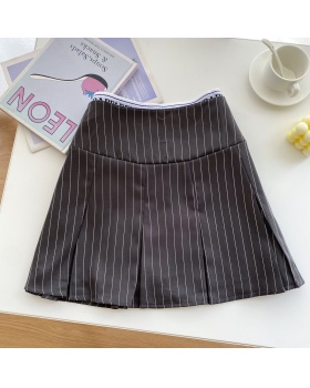 High waist anti emptied skirt stripe short skirt for women