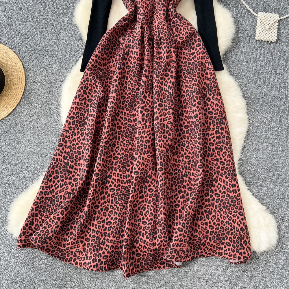 France style sweater autumn and winter dress 2pcs set