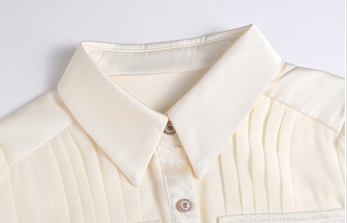 Imitation silk spring and autumn niche shirt