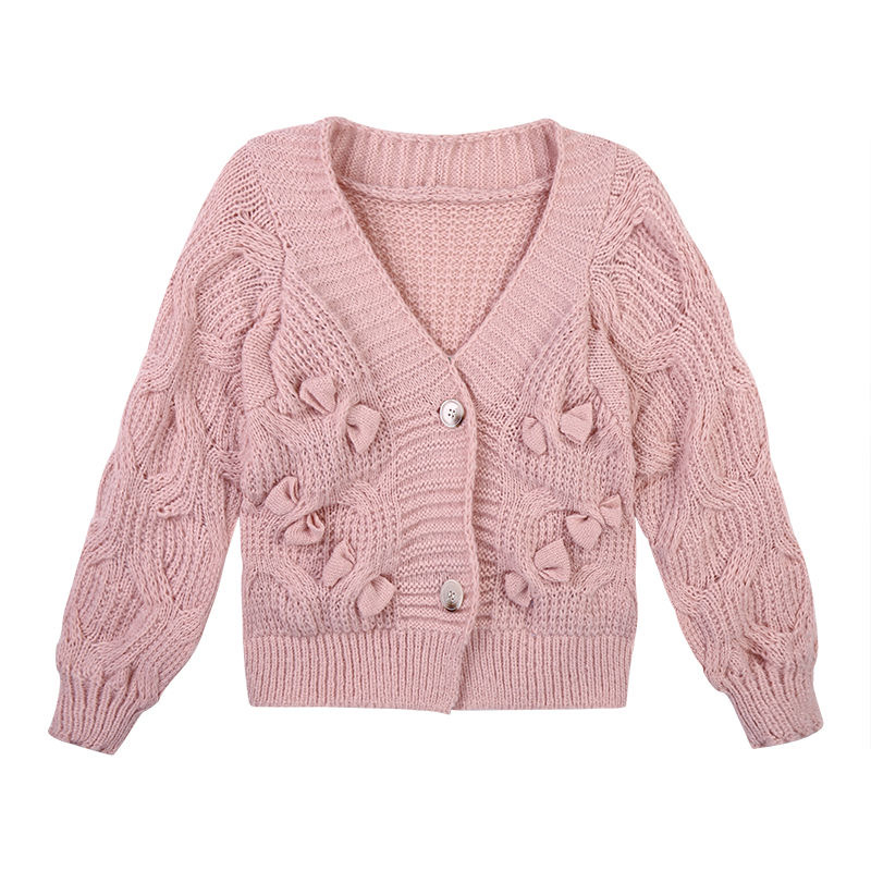 Tender small fellow coat knitted Korean style cardigan