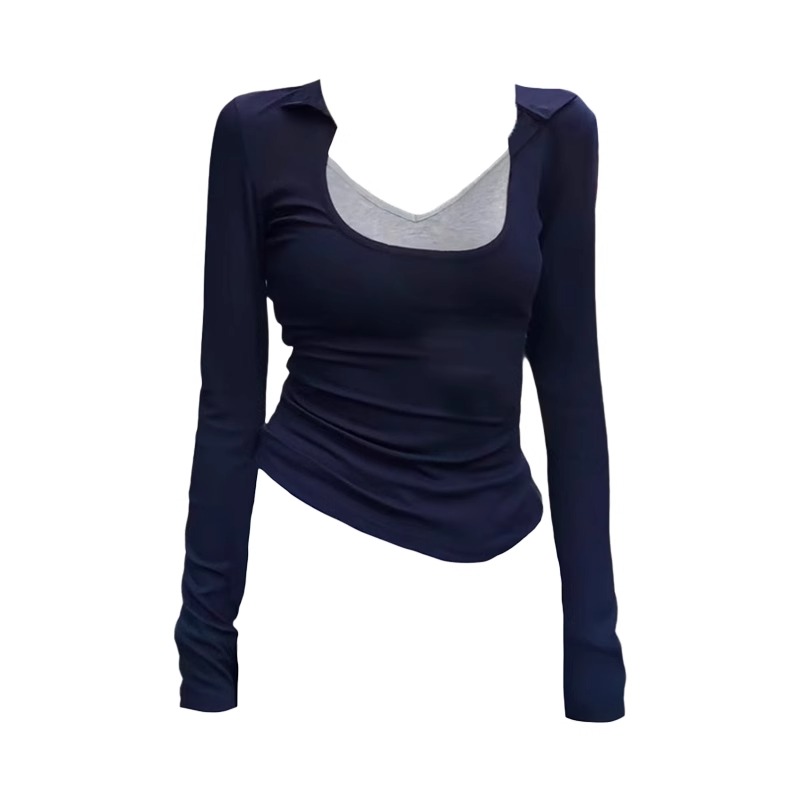 Inside the ride long sleeve slim T-shirt for women