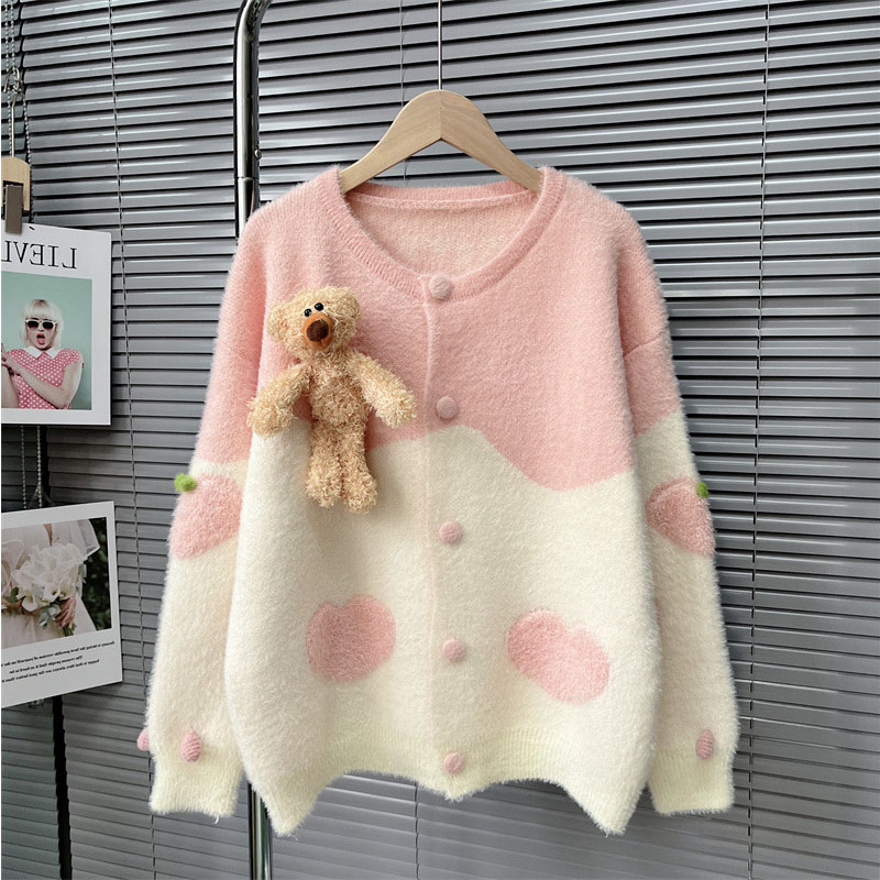 Lazy cubs tops autumn and winter cardigan for women