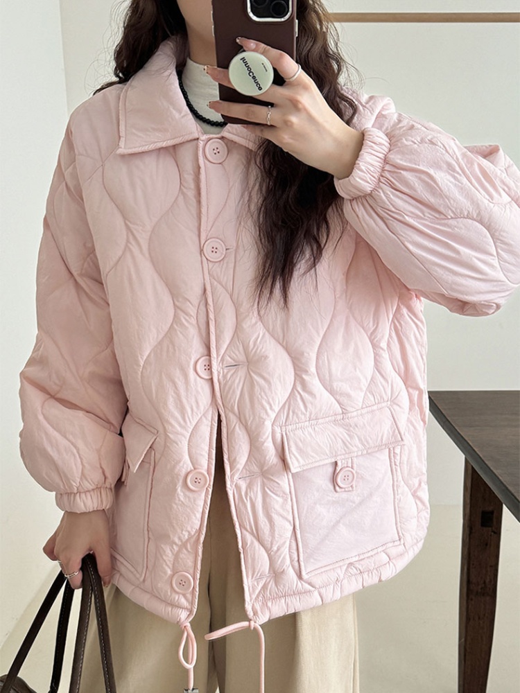 Autumn and winter thin cotton coat clip cotton coat for women