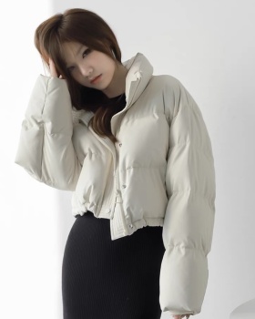 Winter PU bread clothing thick short coat for women