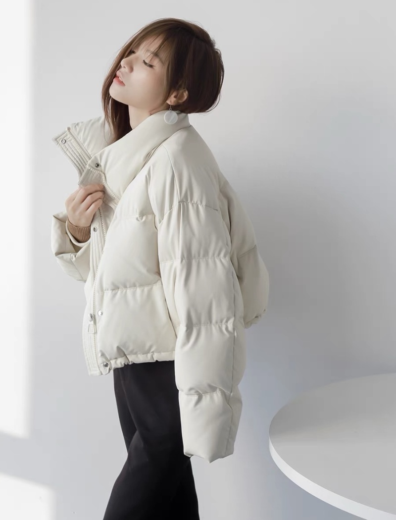 Winter PU bread clothing thick short coat for women