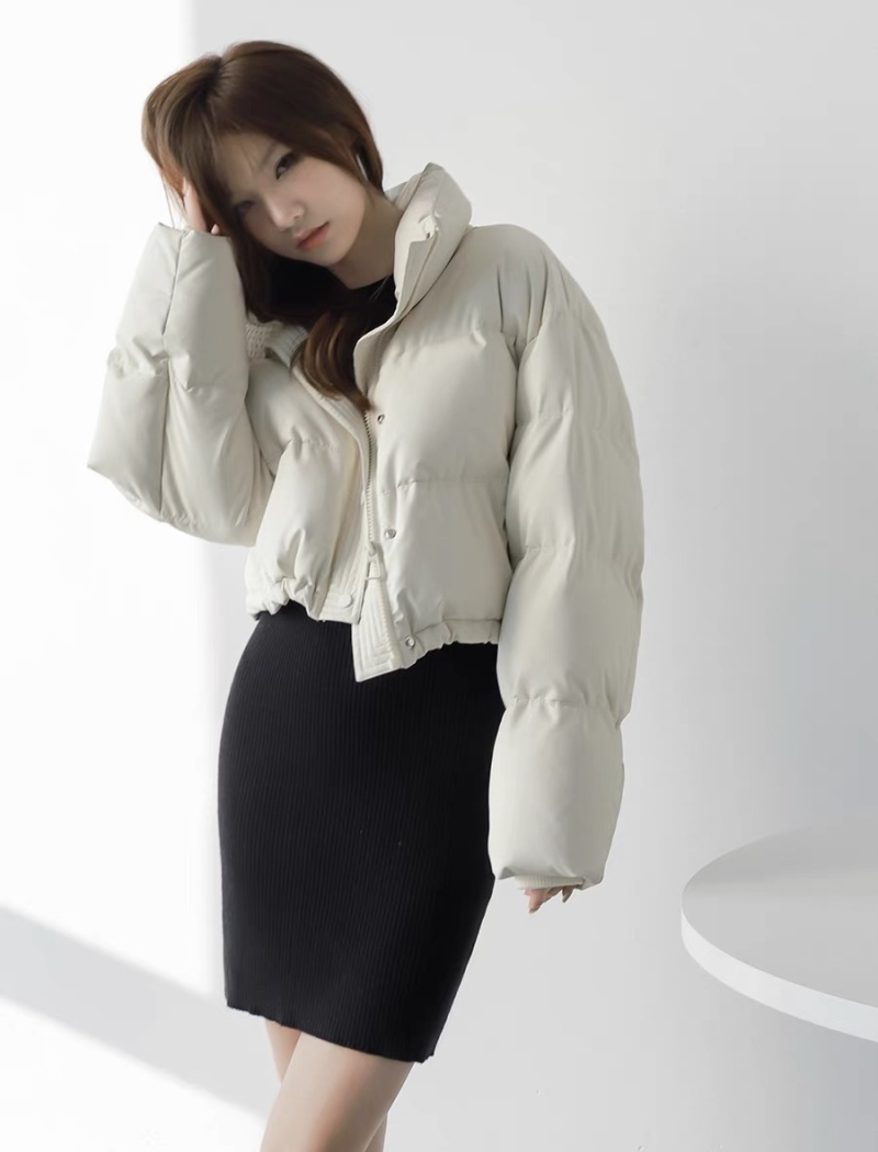 Winter PU bread clothing thick short coat for women