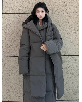 Thermal down scarves long cotton coat for women