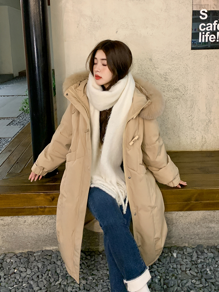 Long down large yard cotton coat thick winter coat