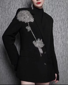 Shiny rhinestone coat temperament Casual tops for women