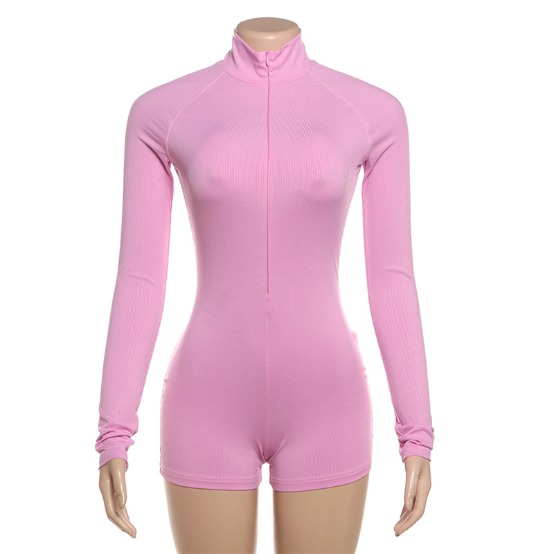 Slim sexy sports long sleeve fitness jumpsuit