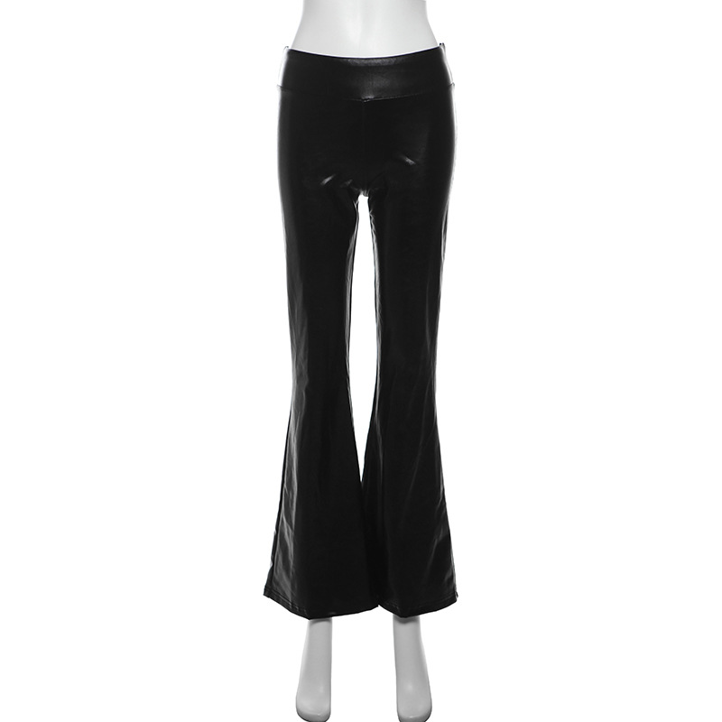 European style flare pants zip tops for women