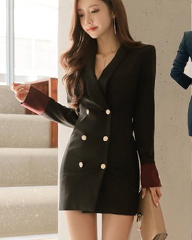 Slim profession coat long business suit for women