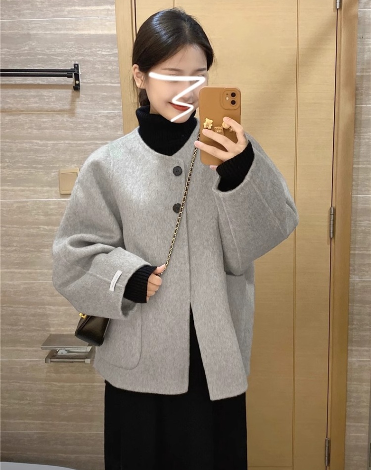 Autumn and winter woolen coat gray business suit