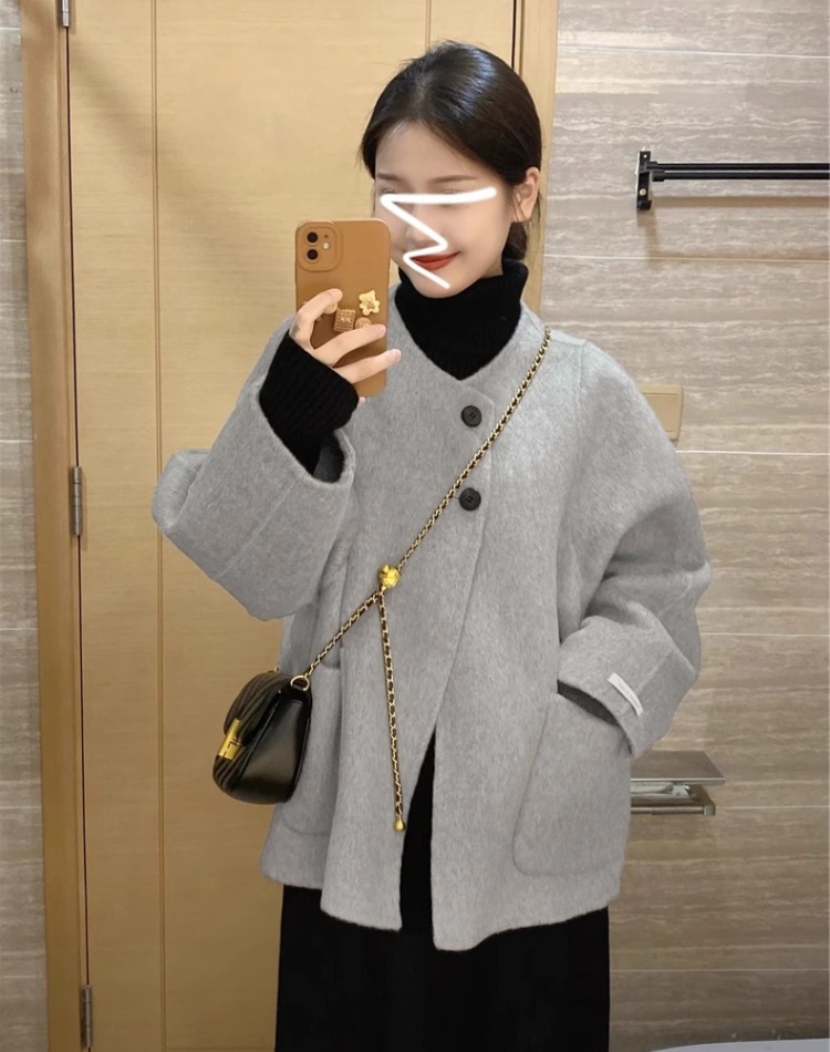 Autumn and winter woolen coat gray business suit