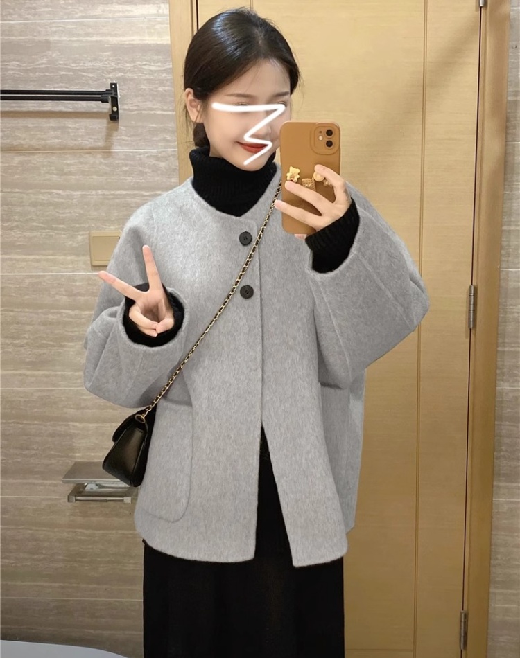 Autumn and winter woolen coat gray business suit