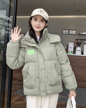 Green cotton coat short winter down coat for women