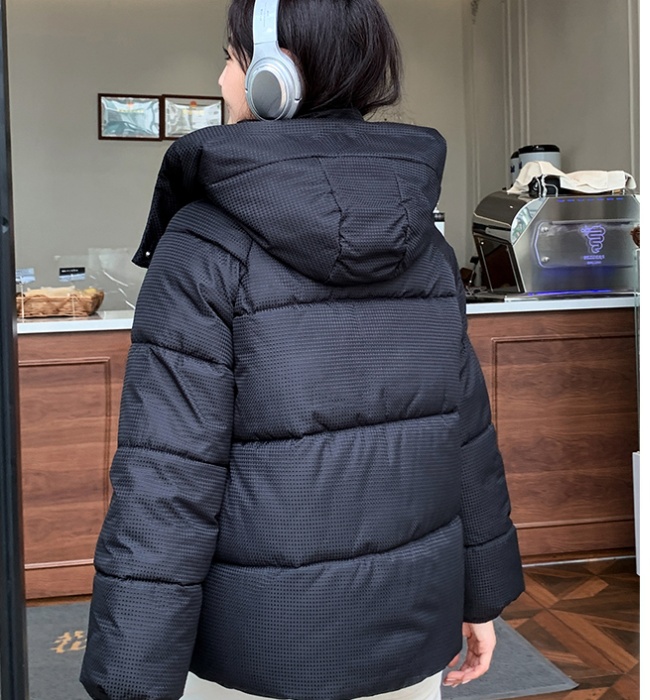 Green cotton coat short winter down coat for women