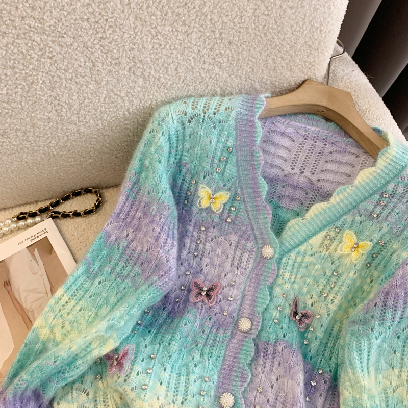 Korean style autumn colors cardigan temperament lazy tops