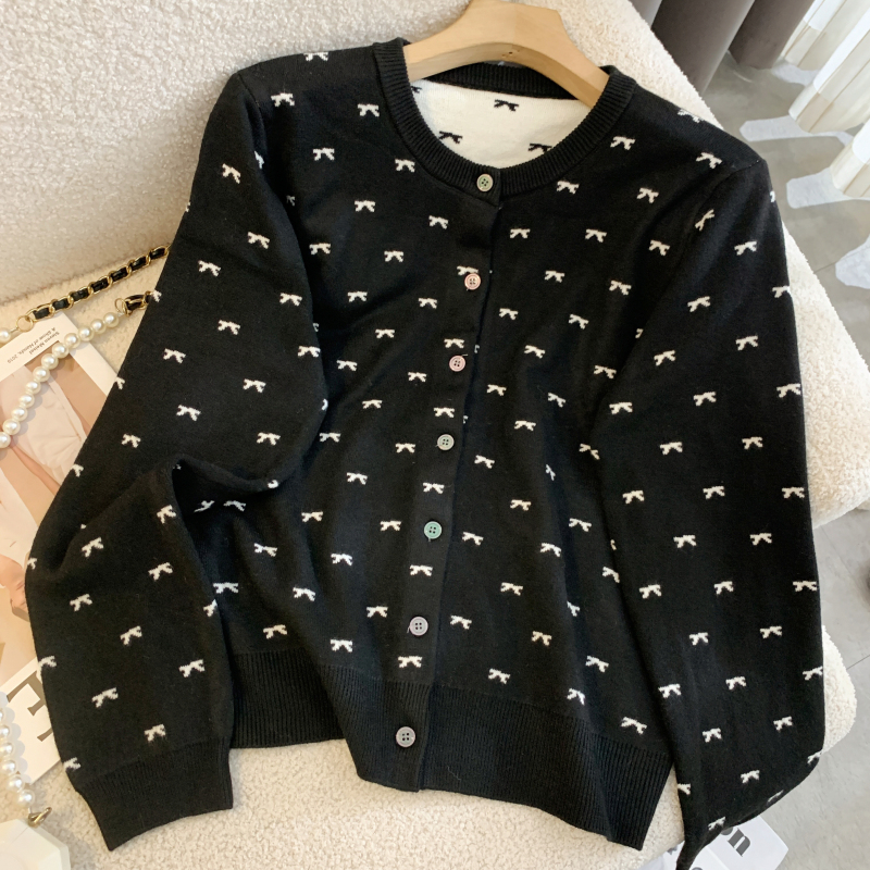 Knitted slim tops Korean style all-match cardigan