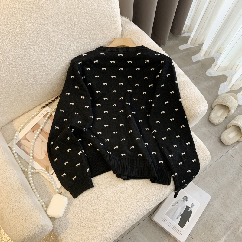 Knitted slim tops Korean style all-match cardigan