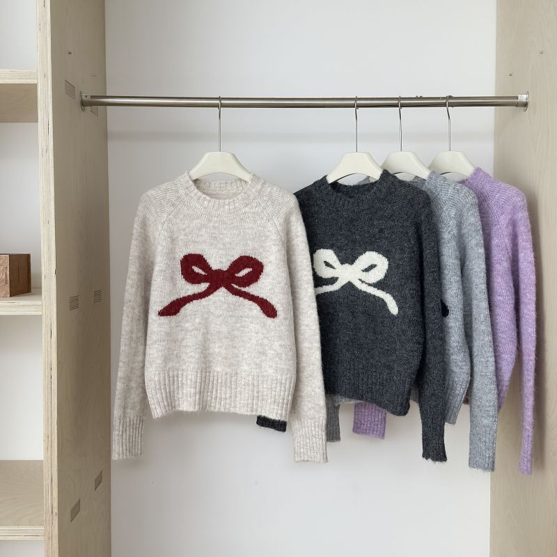 Butterfly Korean style sweater round neck tops for women