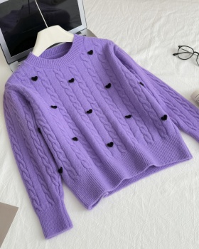 Korean style twist tops autumn sweater for women