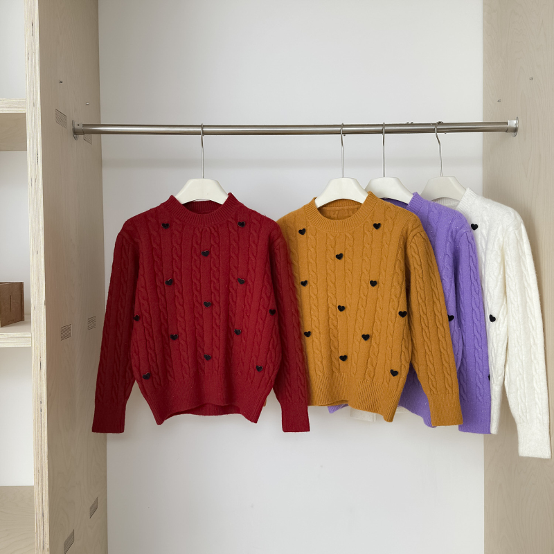 Korean style twist tops autumn sweater for women