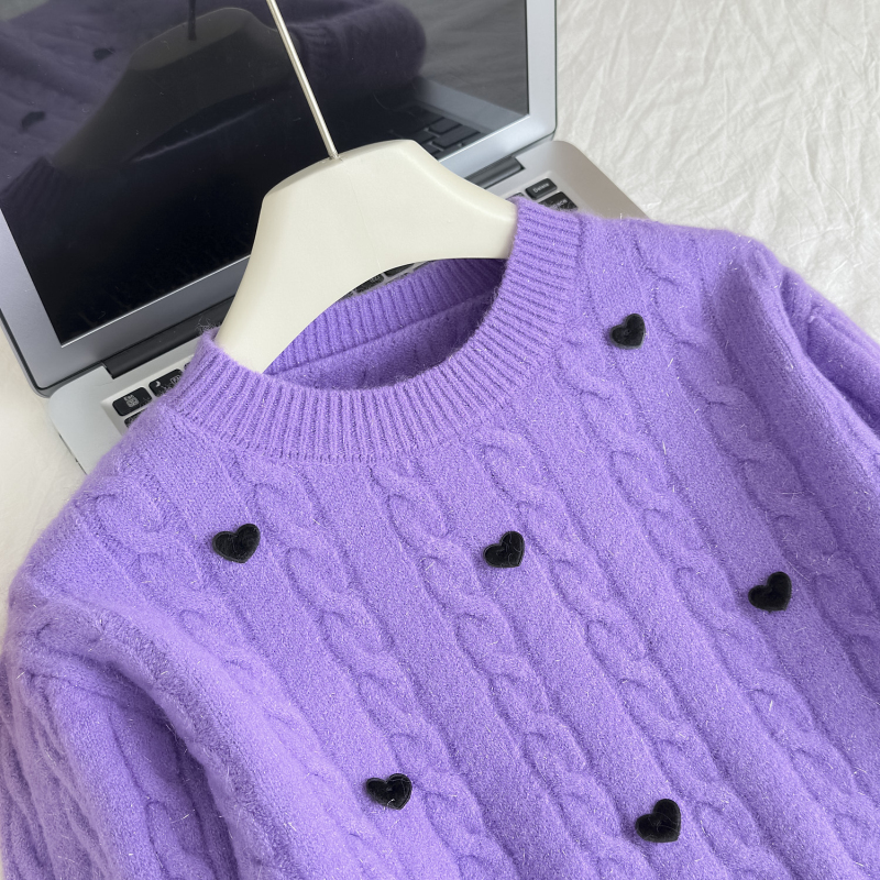 Korean style twist tops autumn sweater for women