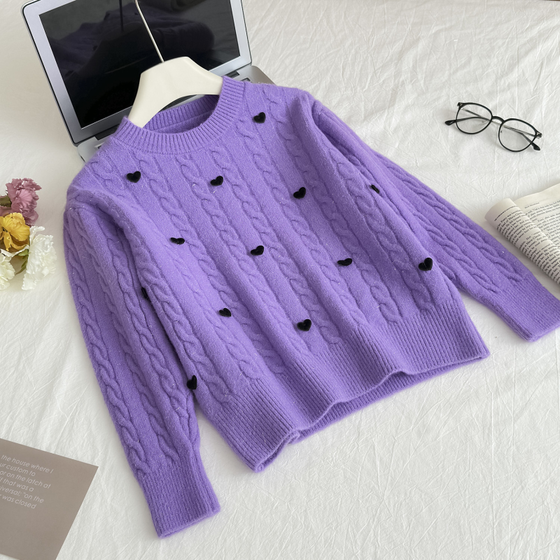 Korean style twist tops autumn sweater for women