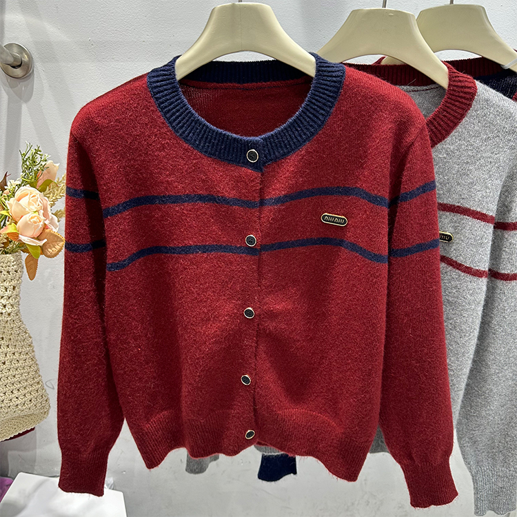 Thermal wool cardigan autumn and winter tops for women