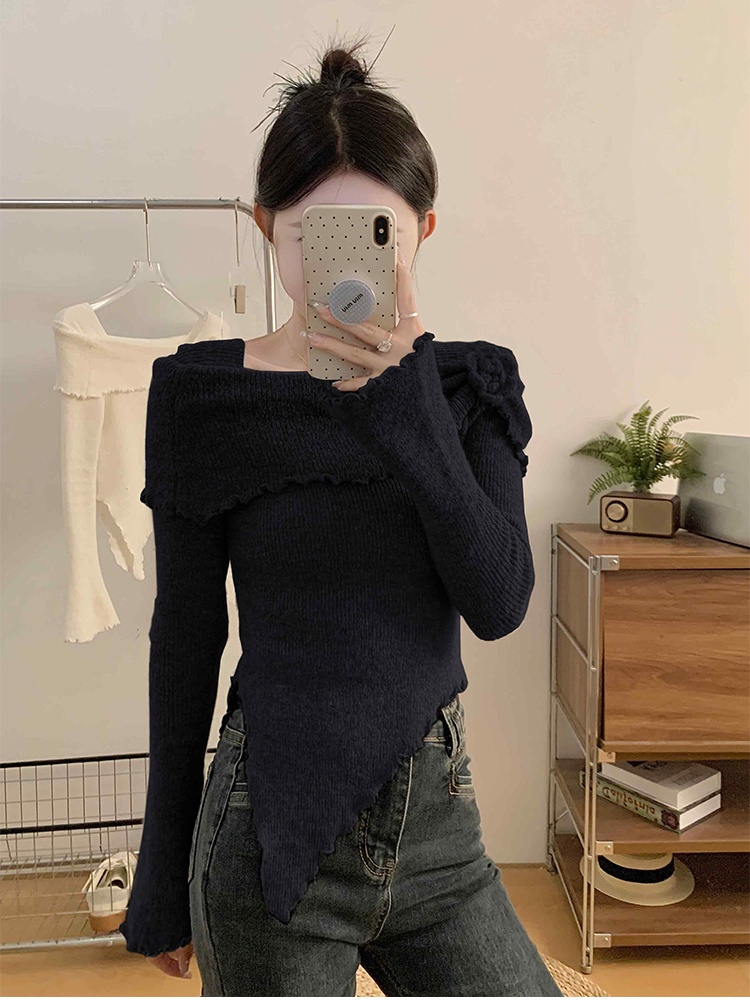 Flowers autumn and winter stereoscopic wool sweater