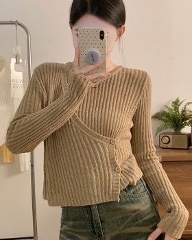 Autumn and winter niche strapless knitted sweater