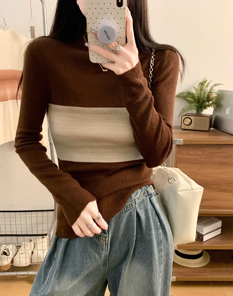 Wool half high collar autumn and winter supersoft sweater