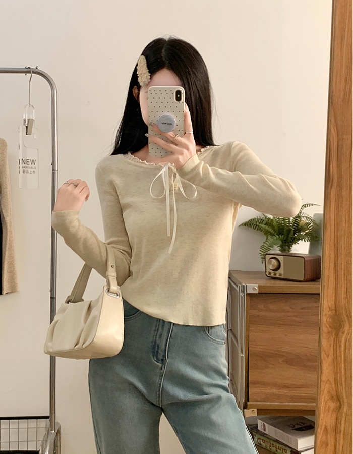 College style autumn and winter wool fine band sweater