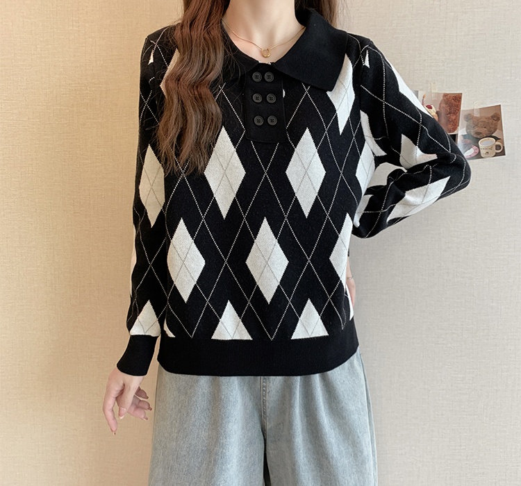 Autumn and winter diamond sweater for women