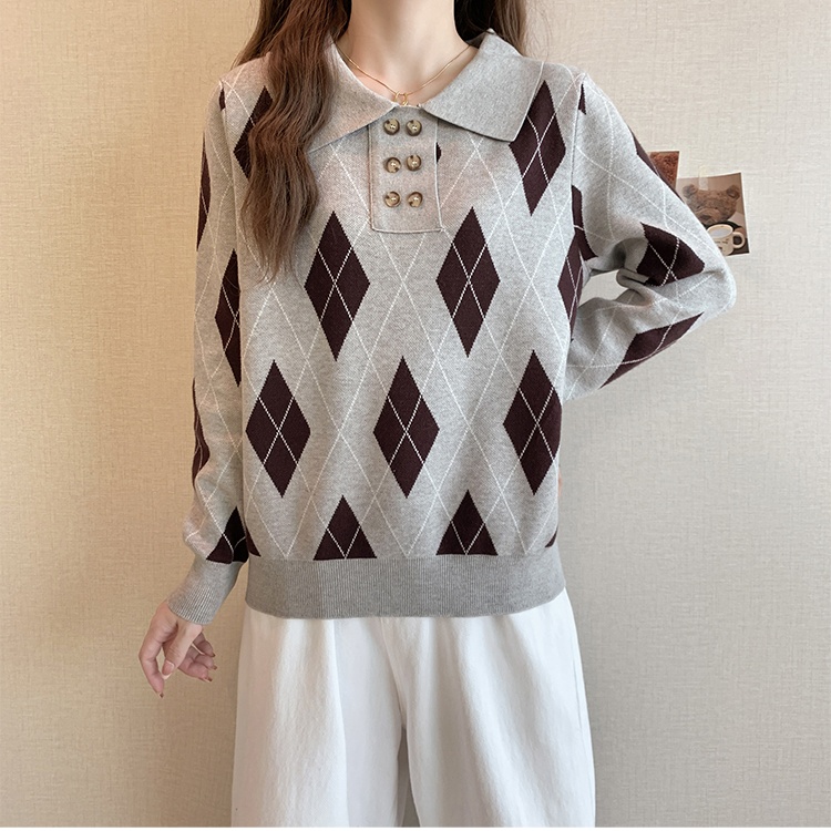 Autumn and winter diamond sweater for women