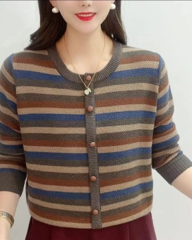 Slim sweater mixed colors tops for women